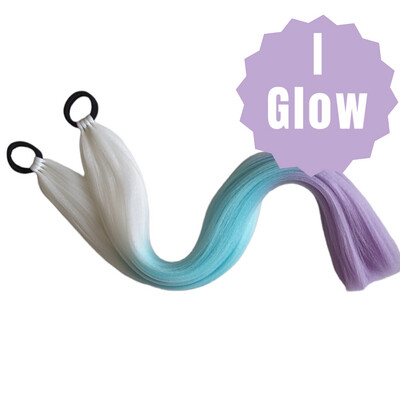 Piggy Tail Glow Hair Extensions - Aurora