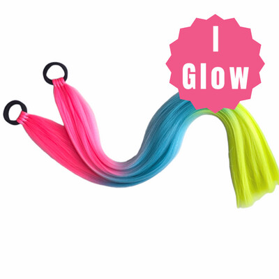 Piggy Tail Glow Hair Extensions - Calypso