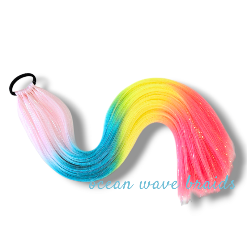 Mermaid Hair Extension - Pixie Rainbow