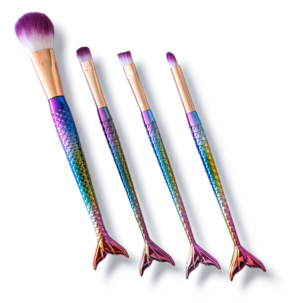 Mermaid Tail Glitter Gel Brush set - Rainbow