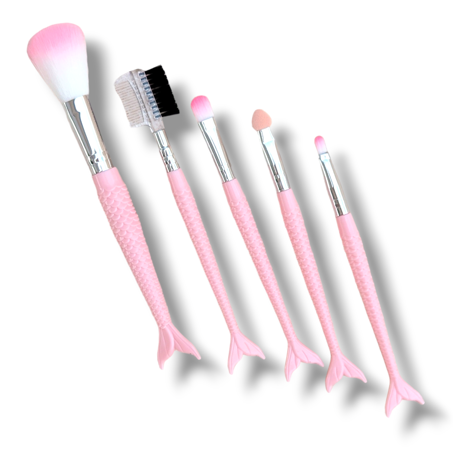 Mermaid Tail Glitter Gel Brush set - Baby Pink