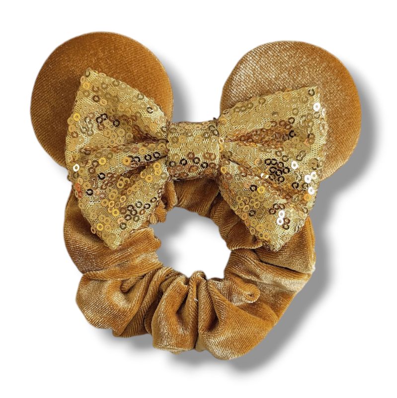 Mouse Ear Scrunchie - Gold