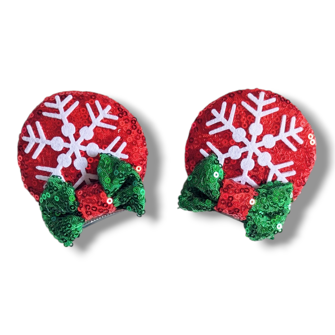 Snowflake Piggy tail Hair Clips 