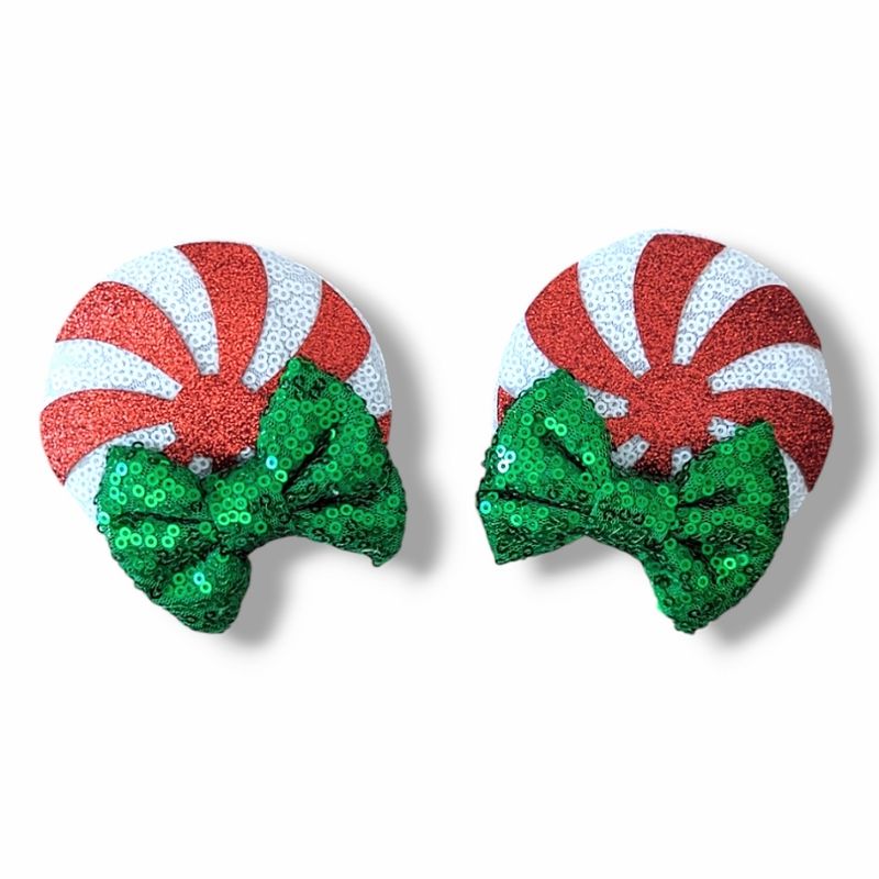 Christmas Candy Cane Hair Clips