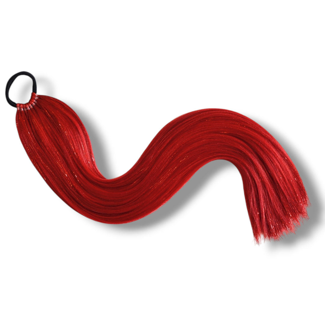 Mermaid Hair Extension - Red Tinsel