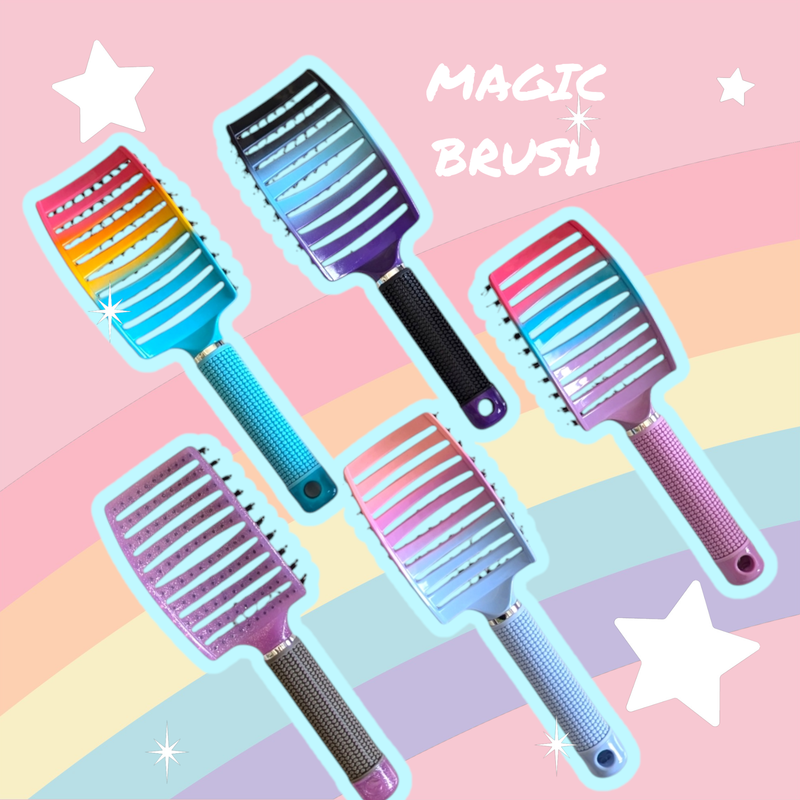 Mermaid Detangling Hair Brush - Rainbow