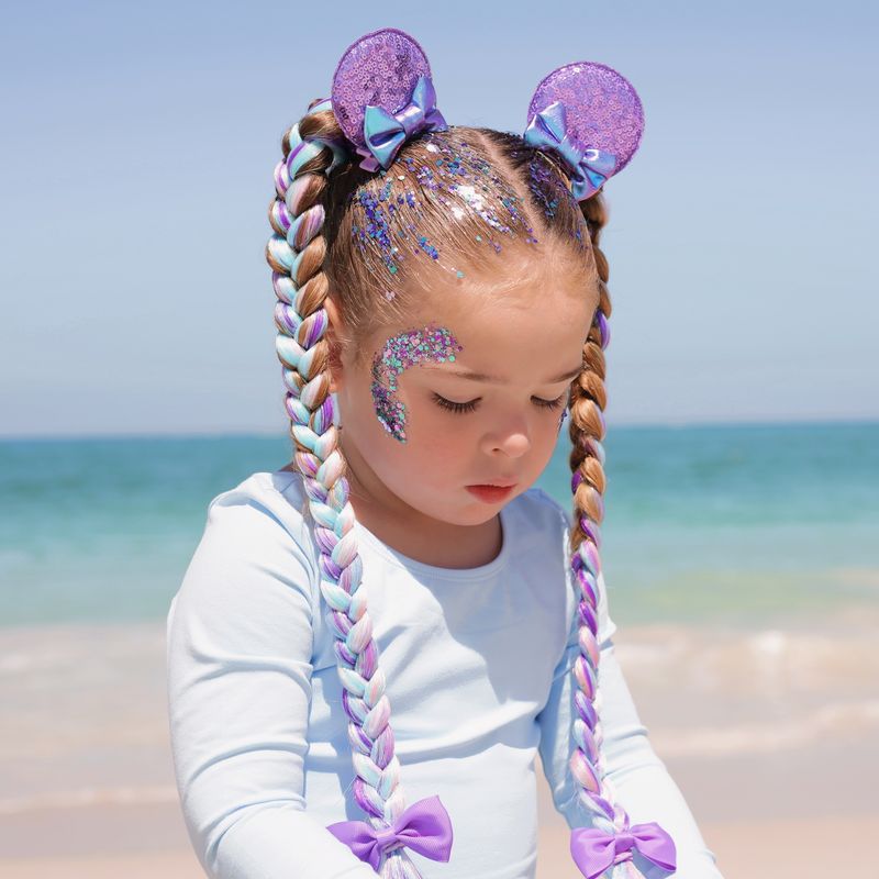 Piggy Tail Hair Extensions - Frosted Lilac