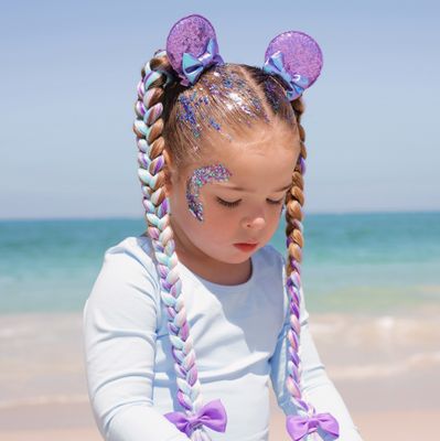 Piggy Tail Hair Extensions - Frosted Lilac
