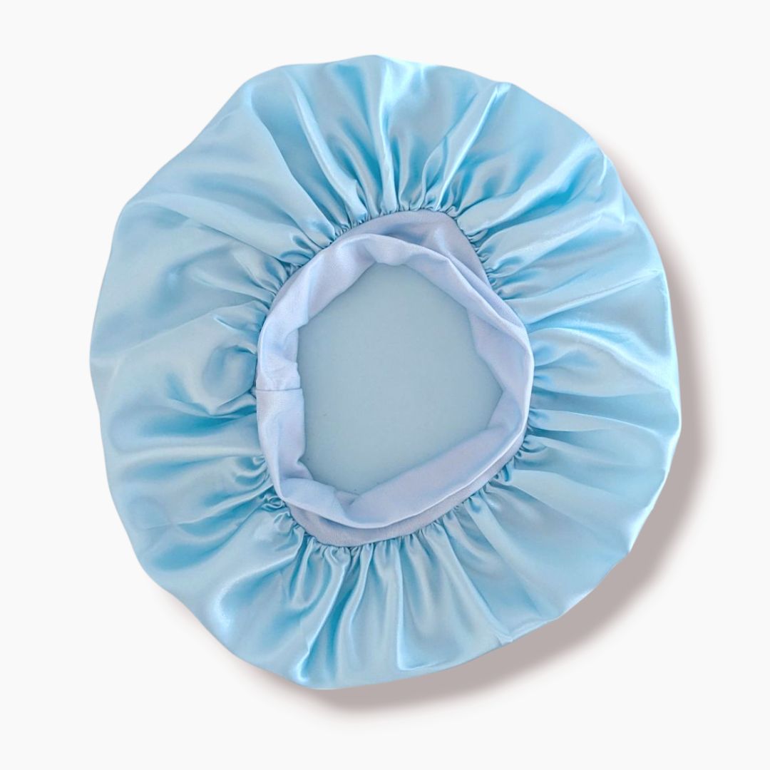 Kids Silky Sleep Bonnet - Pearl Blue 