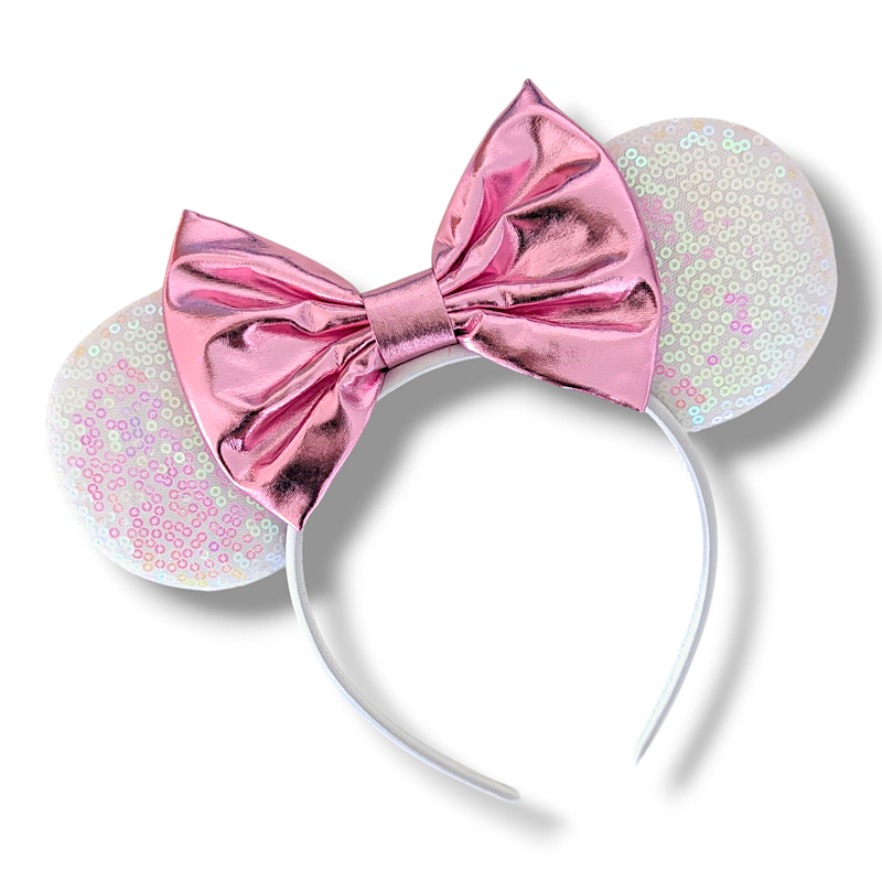 Sequin Bow Headband - Pink Lagoon