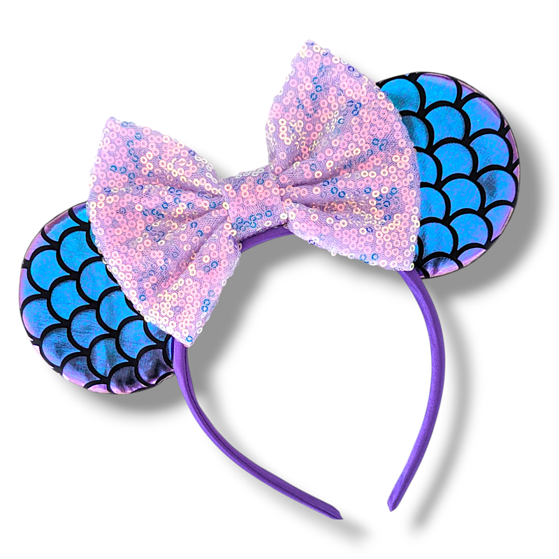 Sequin Bow Headband - Mermaid