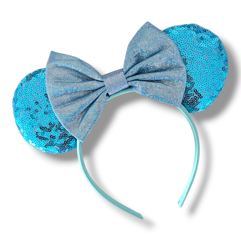 Sequin Bow Headband - Crystal Waters