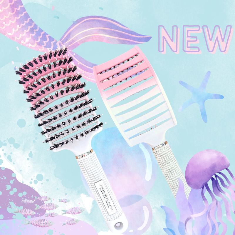 Mermaid Detangling Hair Brush - Marshmallow 