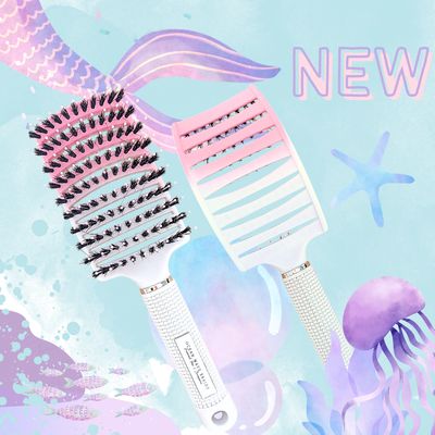 Mermaid Detangling Hair Brush - Marshmallow 