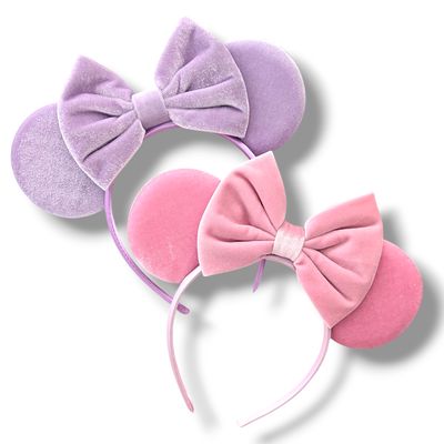Plush Bow Headband set