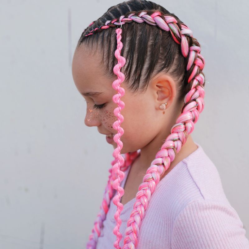 Mermaid Braiding Hair - Purple Peony