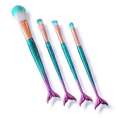 Mermaid Tail Glitter Gel Brush set - Aqua Pink