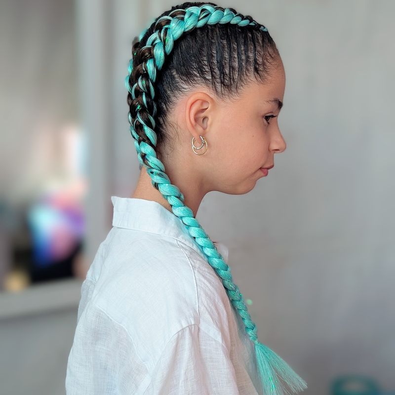 Mermaid Braiding Hair - Mint
