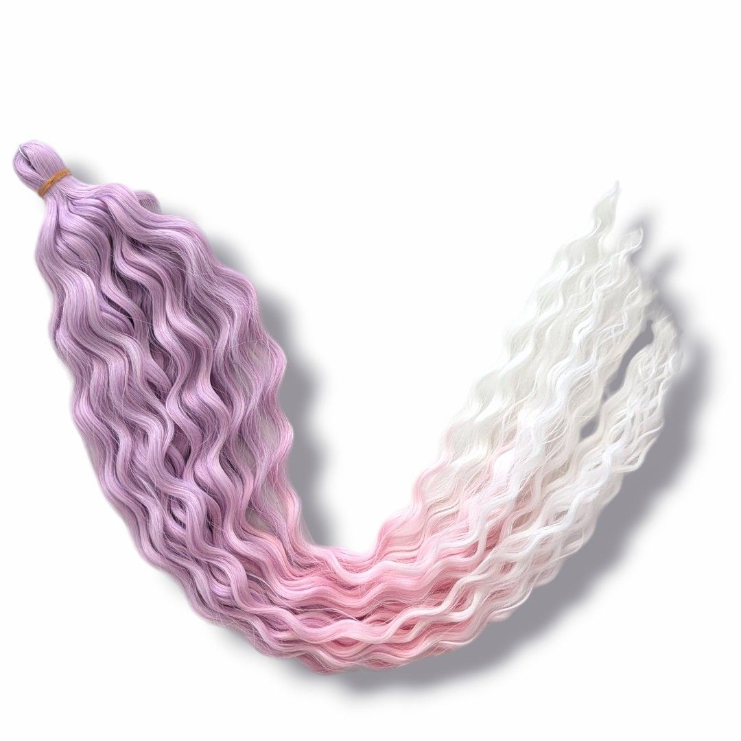 Mermaid Waves Braiding Hair - Strawberry Shortcake (Ombre)