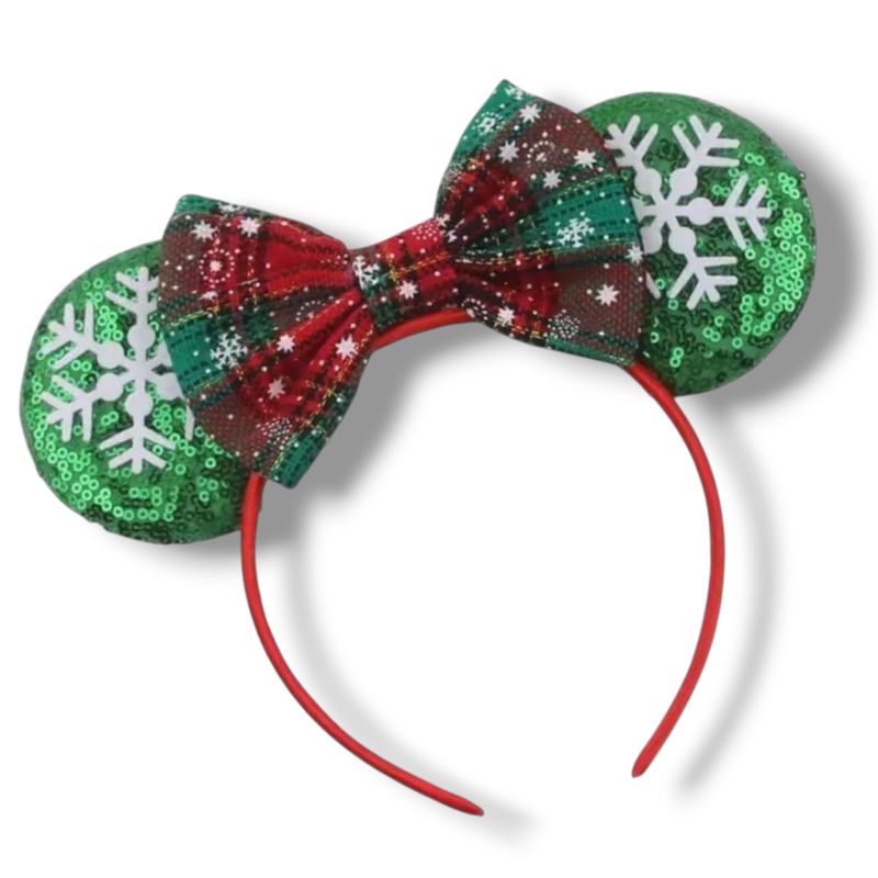 Christmas Tartan Bow Headband
