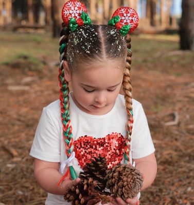 Merry Mermaid Piggy Tails extensions - Candy Swirl
