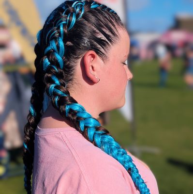 Mermaid Braiding Hair - Ocean Blue
