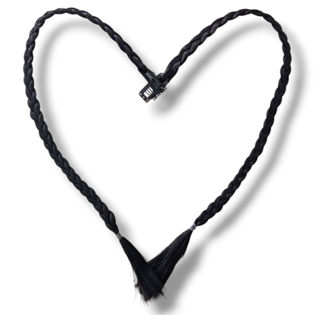 Mermaid Fringe Clips - Zoey Black