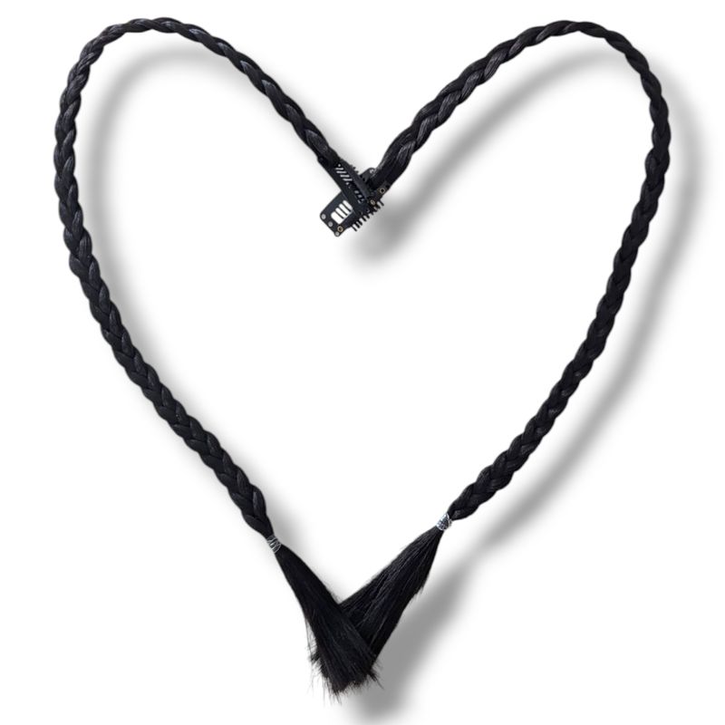 Mermaid Fringe Clips - Zoey Black