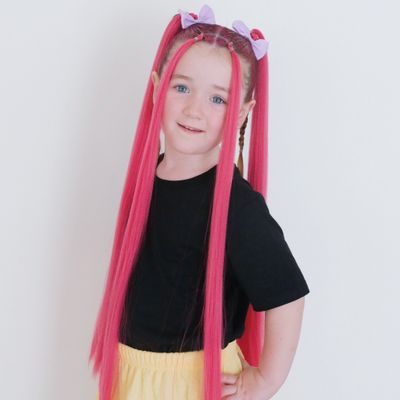 Piggy Tail Hair Extensions - Mira Pink
