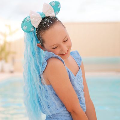 Sequin Bow Headband - Snowflakes