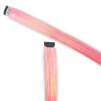 Clip in Hair Extension - Tinsel Coral
