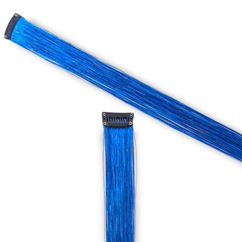 Clip in Hair Extension - Tinsel Blue