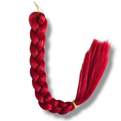 Mermaid Braiding Hair - Red Tinsel