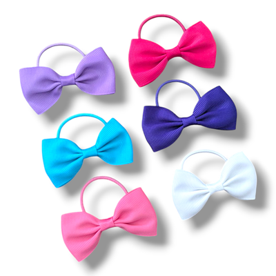 Bow Hair ties - Rainbow