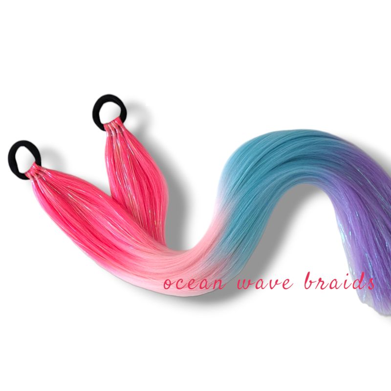 Piggy Tail Hair Extensions - Carnival Fever