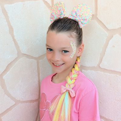 Piggy tail Bow Hair Clips - Confetti