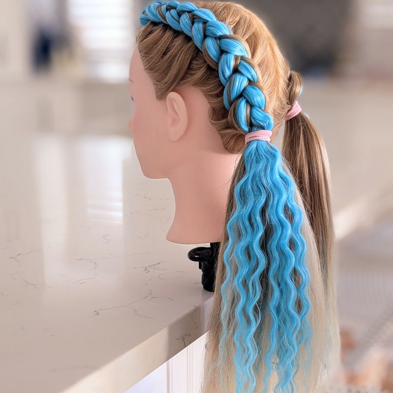 Mermaid Waves Braiding Hair - Ocean Blue