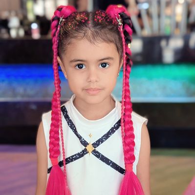 Piggy Tail Hair Extensions - Mira Pink