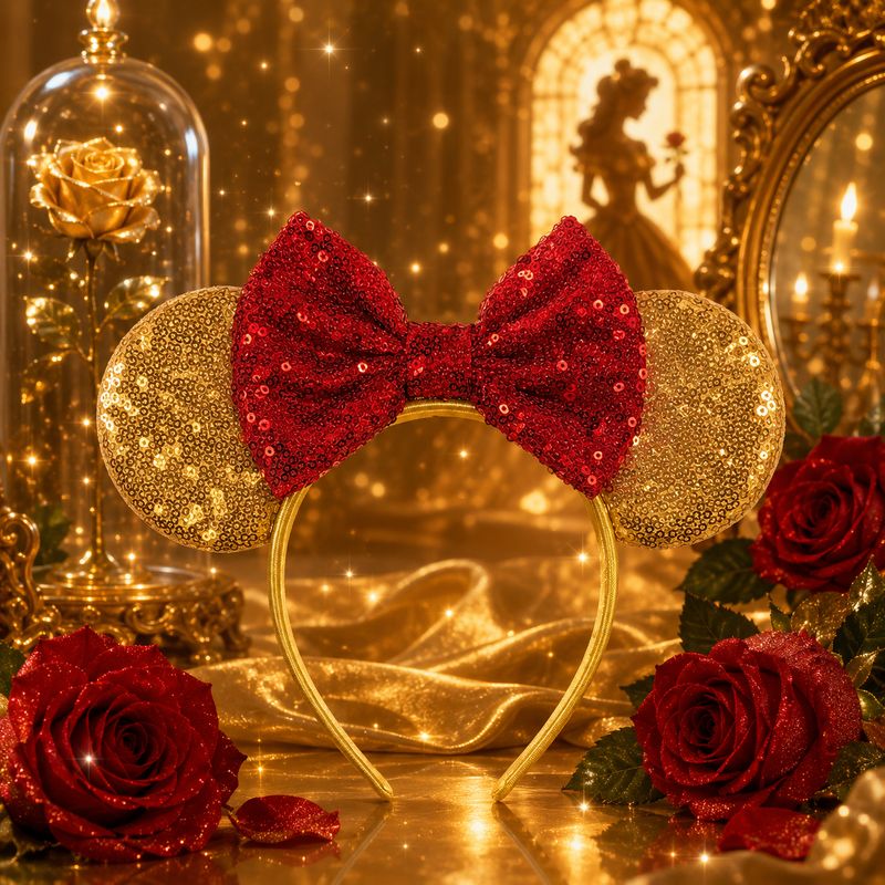 Sequin headband - Red Bow
