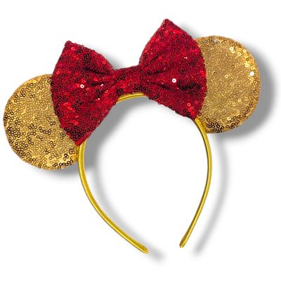 Sequin headband - Red Bow