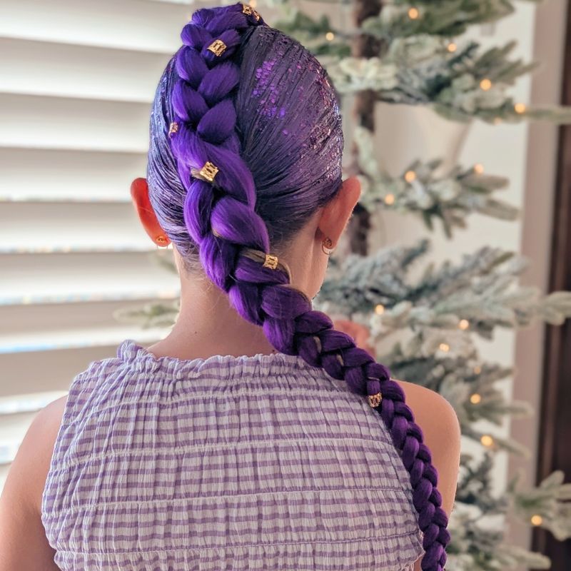 Clip in Hair Extension - Rumi Purple
