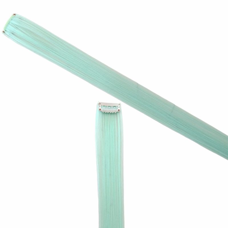 Clip in Hair Extension - Mint (White Clip)
