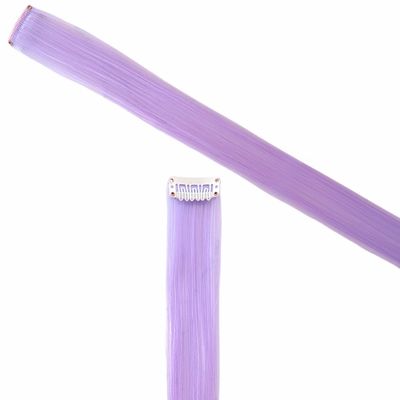 Clip in Hair Extension - Lilac (White Clip)
