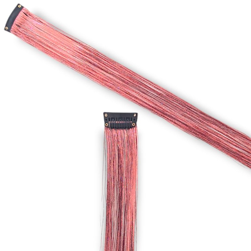 Clip in Hair Extension - Tinsel Rose Gold Clip in Hair Extension - Tinsel Rose Gold