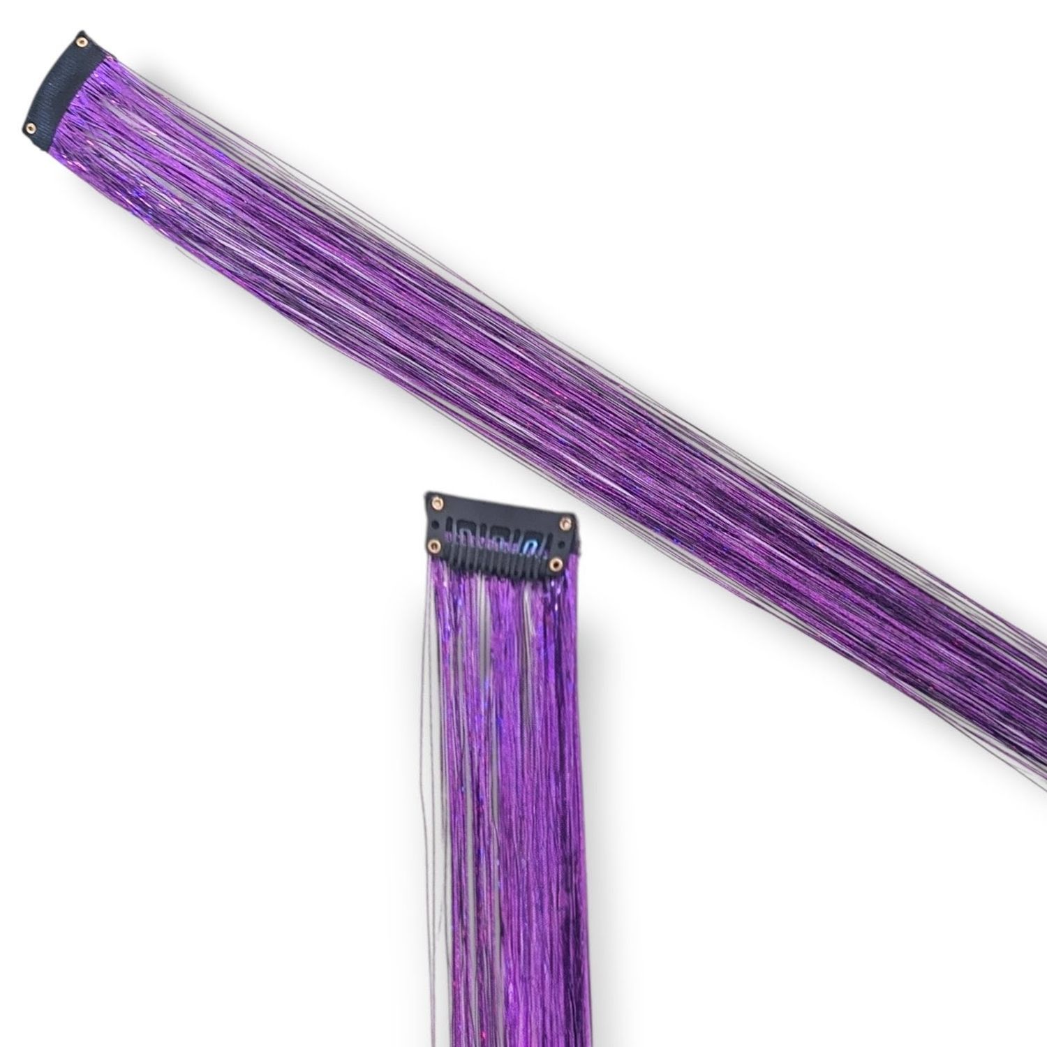 Clip in Hair Extension - Tinsel Midnight Purple