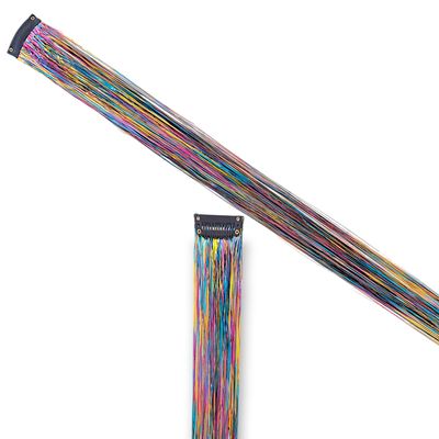 Clip in Hair Extension - Tinsel Rainbow
