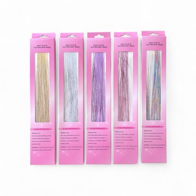 Clip in Hair Extensions - Tinsel Set of 6