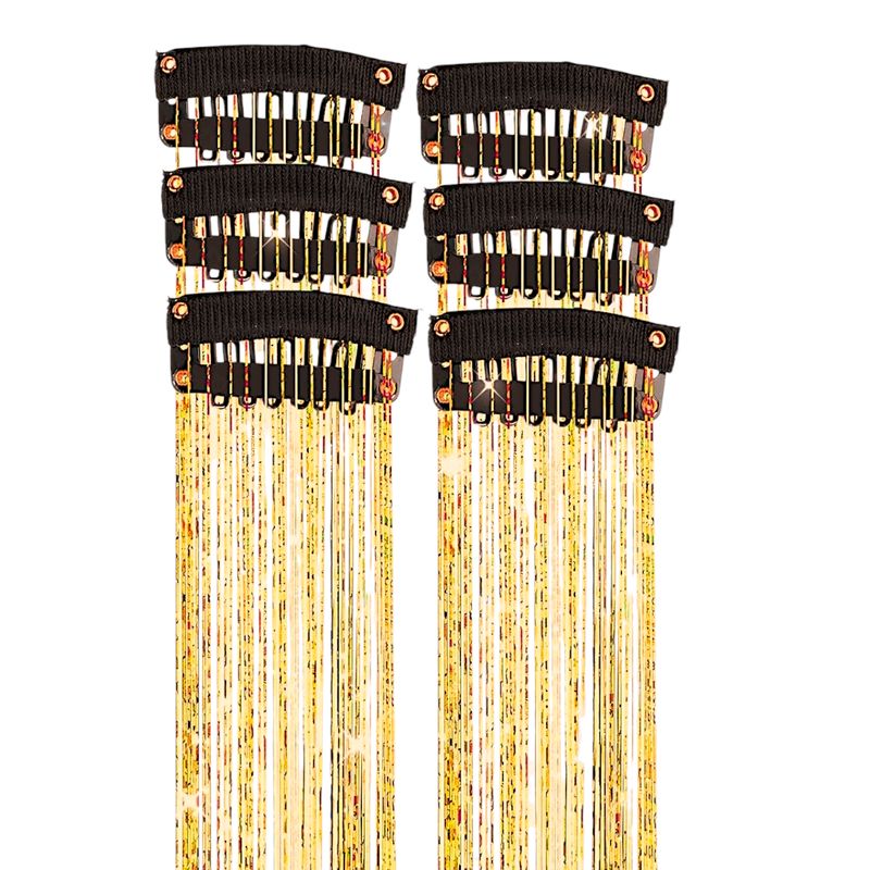 Clip in Hair Extensions - Tinsel Set of 6