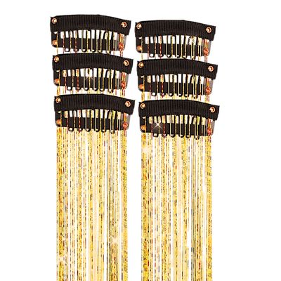 Clip in Hair Extensions - Tinsel Set of 6