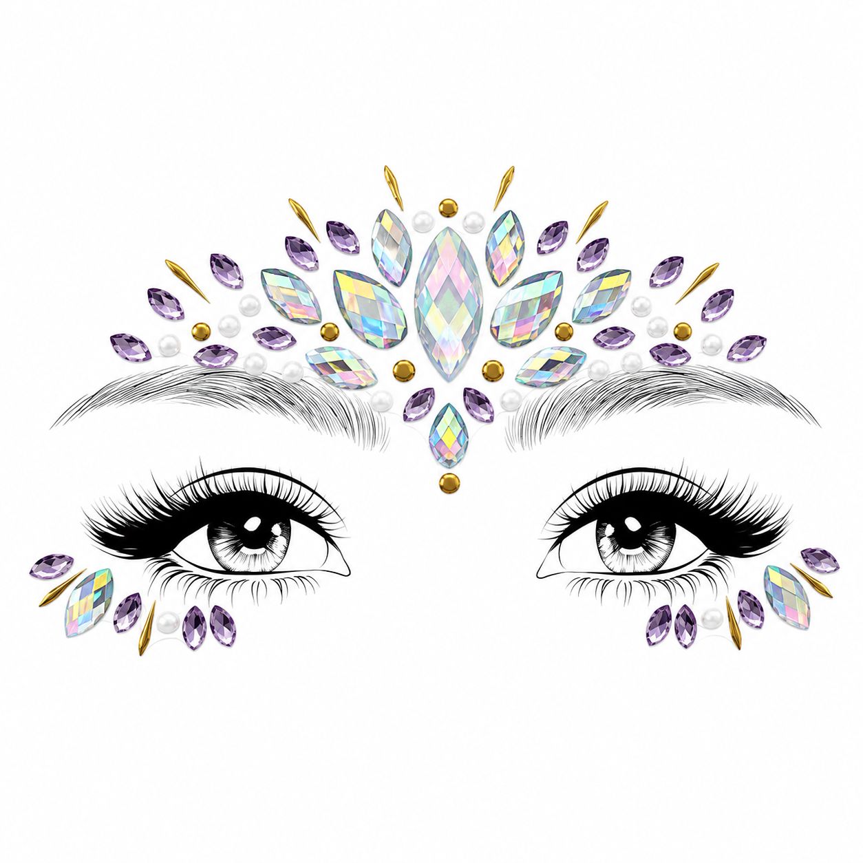 Face Gems - Opal Halo